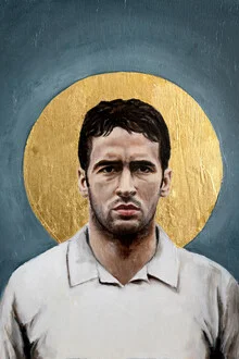 Illustration by David Diehl: a portrait of Raul in a sporty style