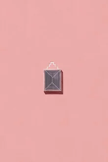 Photo art: geometric pattern with shadows and shapes in soft pink tones