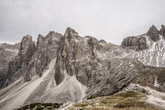 Photo art by Susanne Krauss: cloudy summit in the Dolomites with mountain crest