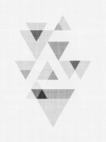 Abstrakte Illustration mit geometrischen Dreiecken in sanften Farben