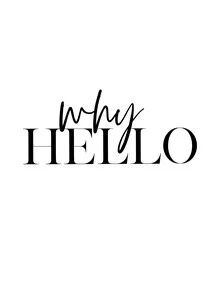 Wandbild von Vivid Atelier: farbenfrohe Typografie mit dem Wort 'Hallo'