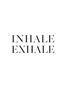 Wandbild von Vivid Atelier: sanfte Typografie mit meditativen Atmen-Motiven
