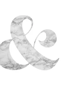 Illustration von Vivid Atelier: stilvolles Ampersand aus Marmor