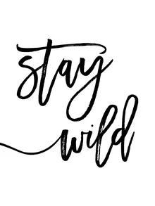 Wandbild von Vivid Atelier: verspielte Illustration mit dem Text 'Stay Wild'
