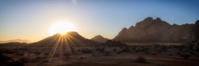 Photo art by Dennis Wehrmann: Sunrise over Spitzkoppe in Namibia