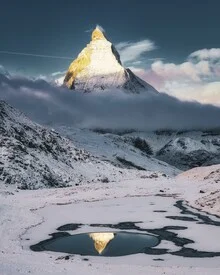 Photo art by André Alexander: Matterhorn at sunrise over the Alps