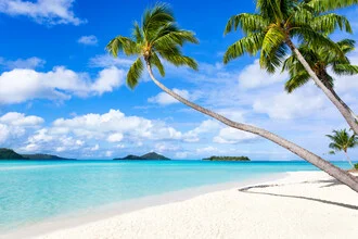 Palm beach on Bora Bora in French Polynesia - Fineart photography by Jan Becke