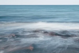 Abstract photo art by Nadja Jacke: blurred Baltic Sea waves in soft colors