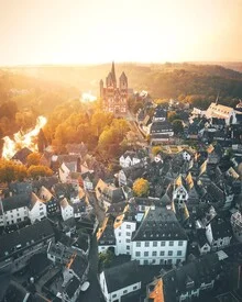 Photo art by Thomas Müller: sunrise over Limburg Cathedral in soft colors