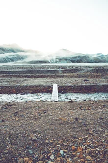 Photo art by Franz Sussbauer: a path through the landscape of Landmannalaugar