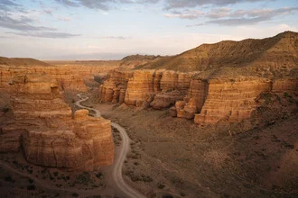 Canyon in Charyn National Park, Kazakhstan at sunset