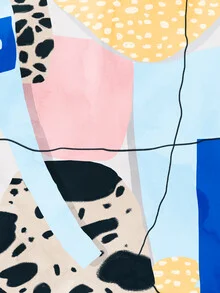 Illustration by Uma Gokhale: geometric shapes in vibrant colors