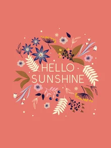 Illustration by Ania Więcław: Colorful flowers with a cheerful text