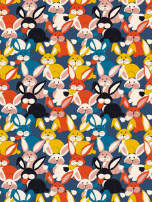Ania Więcław, COLORED RABBIT PATTERN
