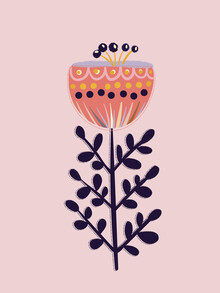 Ania Więcław, single flower on pink background