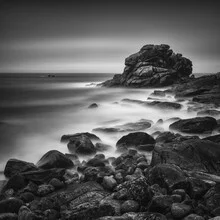Photo art by Thomas Wegner: serene black-and-white coastal landscape