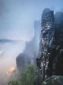 Ronny Behnert, Basteiaussicht bei Nacht im Elbsandsteingebirge