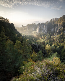 Ronny Behnert, Basteiaussicht am Morgen Elbsandsteingebirge
