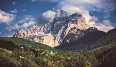 Photo art by Jean Claude Castor: panorama of Monte Pelmo in the Dolomites