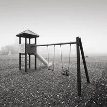 Photo art by Thomas Wegner: minimalist playground in fog
