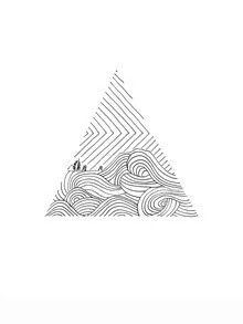 Illustration by Christina Wolff: minimalist triangle in soft colors