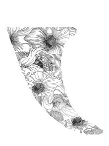 Christina Wolff, Mantika Blumen Surfing Fin