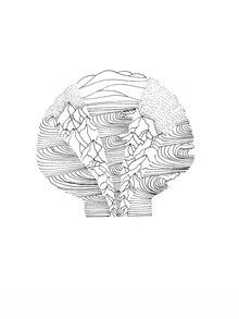 Illustration by Christina Wolff featuring a shell and waves in soft colors.