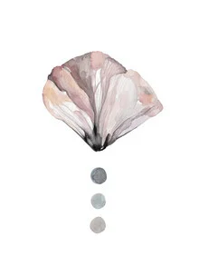 Wall art by Christina Wolff: delicate watercolor flower in pastel colors