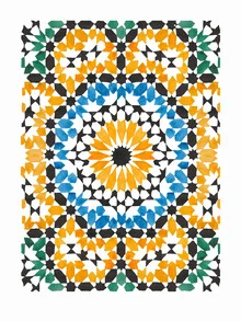 Wall art by Christina Wolff: colorful pattern inspired by Moroccan tiles