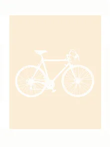 Illustration by Christina Wolff: cyclist on a scenic path