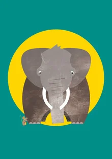 Friendly illustration by Pia Kolle: two animals as best friends