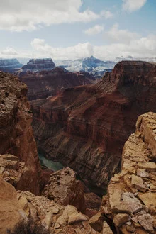 Photo art by Kevin Russ: soft colors in Marble Canyon with a calm river flow.
