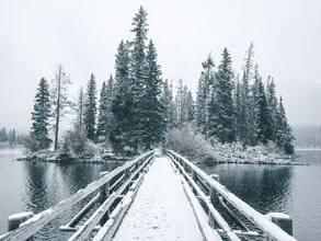 Photo art by Sonja Lautner: calm winter landscape at Pyramid Lake