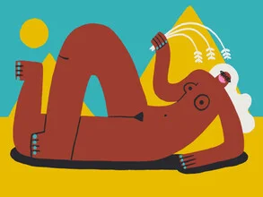 Illustration einer Frau mit Weizen und Sternzeichen Jungfrau in sanften Farben.