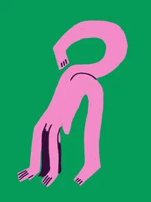 Illustration of a woman in a yoga pose, designed in a minimal and bright style.