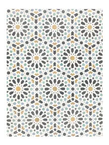 Wall art by Christina Wolff: colorful mosaic pattern from Morocco