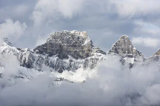 Photo art by Thomas Staubli: Swiss Alps with clouds and mountain ranges in winter