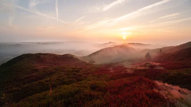 Photo art by Philipp Behncke: mystical dune view in fog at sunrise