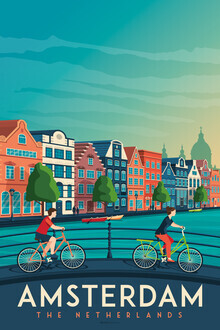 François Beutier, Amsterdam Vintage Travel Wandbild