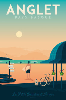 François Beutier, Anglet Baskenland Vintage Travel Wandbild