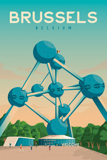François Beutier, Brussels vintage travel wall art