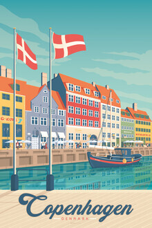 François Beutier, Copenhagen vintage travel wall art