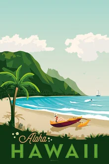 Hawaii vintage travel wall art - Fineart photography by François Beutier