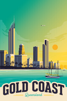 François Beutier, Gold Coast Queensland vintage travel wall art