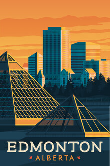 François Beutier, Edmonton Alberta vintage travel wall art