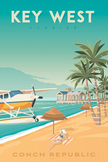 François Beutier, Key West vintage travel wall art