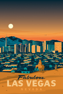 François Beutier, Las Vegas Nevada vintage travel wall art