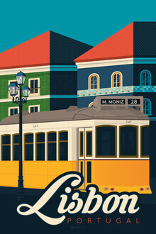 François Beutier, Lissabon vintage travel wall art