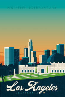 François Beutier, Los Angeles Griffith Observatory vintage travel wall art