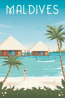 Photo art by François Beutier: nostalgic Maldives travel image